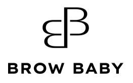 A black and white logo of the company row babe.