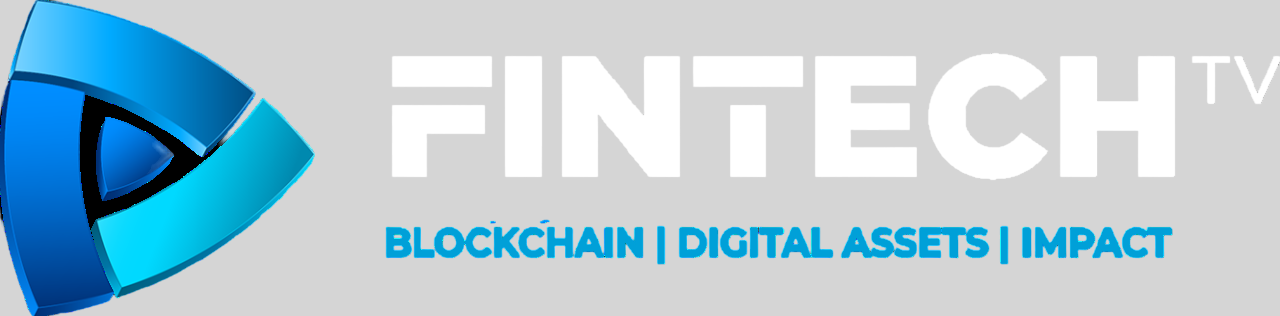 A logo for fintech blockchain and digital currency.