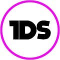 Black TDS logo with pink circle outline.